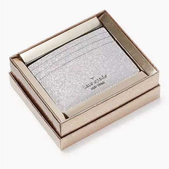 NWT Kate Spade Glimmer Small Slim Card Holder - Picture 1 of 9